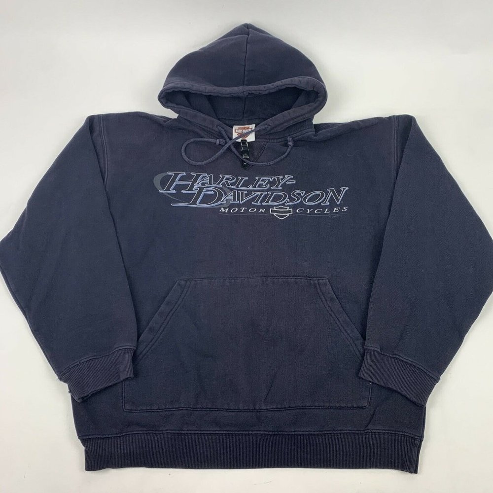 Vintage Harley Davidson Faded Mens Small Hoodie 2007 Pullover Heavy Weight